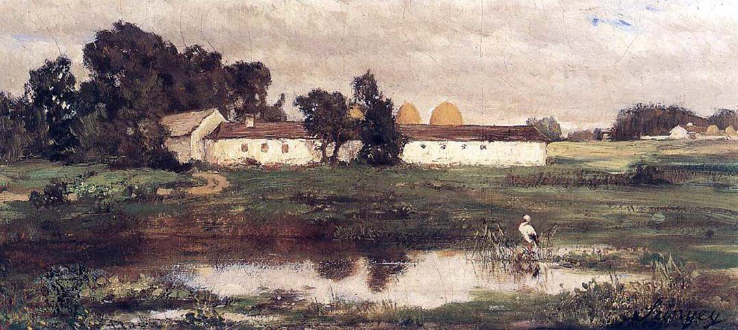 Puszta with Stork